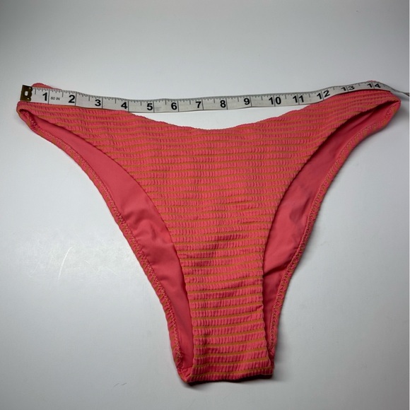 Lululemon Smocked Skimpy Fit Swim Suit Bikini Top Bottom Size 8 A/B Cup Apricot - Picture 12 of 12